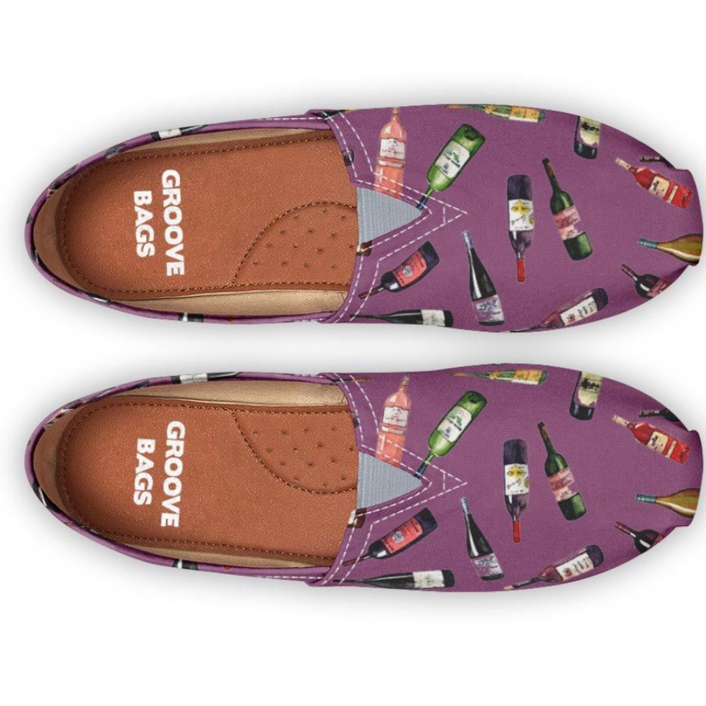 WINE PATTERN CASUAL SHOES 8.5